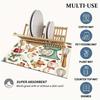 1Pcs Rubber Drying Mat With Gingerbread Man For Coffee Shop Restaurant Kitchen Carpet Tableware Durable Diatom Mud Table Mat Pet