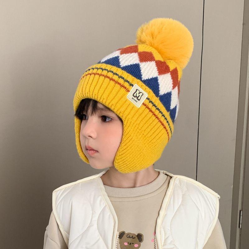 2025 Autumn/Winter Unisex Korean Knit Wool Hat for Kids and Babies - Warm, Trendy Pullover Design