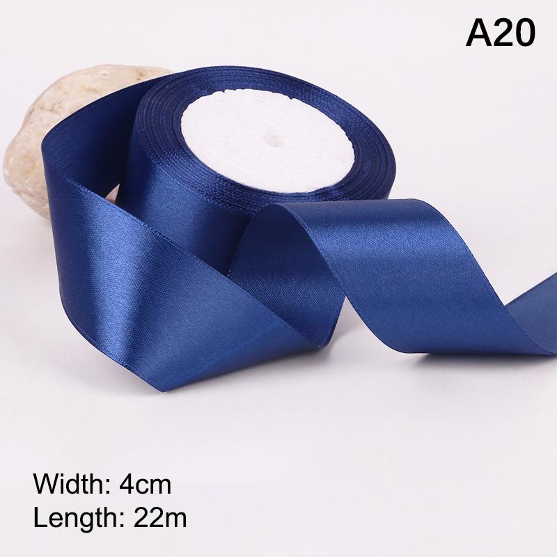 4 cm breites Satinband 25 Yards DIY Bastelbedarf für Rosenherstellung, Geschenkverpackung & Stuhllehnen-Dekoration