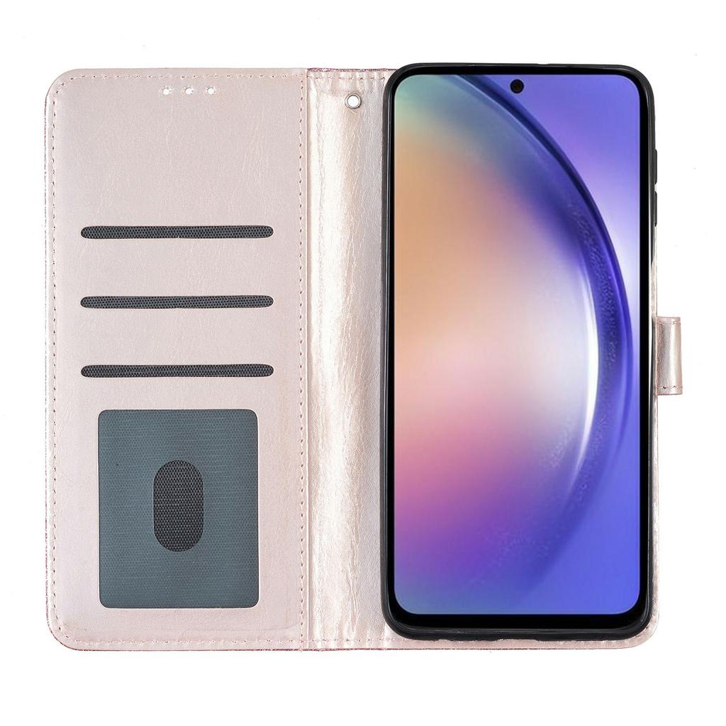 For Xiaomi Poco M8 5G/Redmi Note 15 5G (Global) Wallet Case Glitter Anti-Scratch Leather Stand Phone Cover with Strap