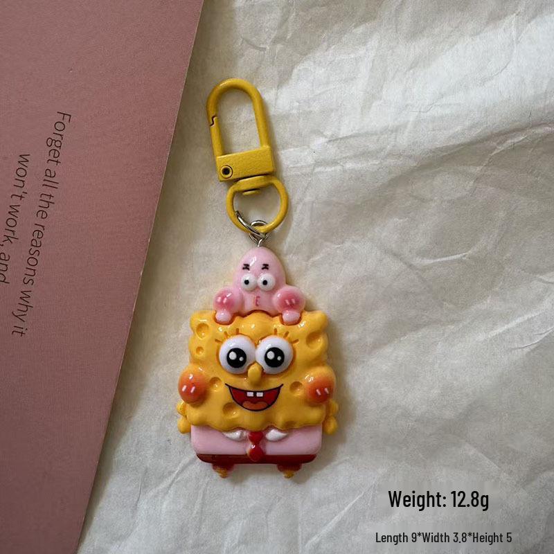 SpongeBob Resin Accessories for Keychain, Car Ornaments, and Backpack Charms