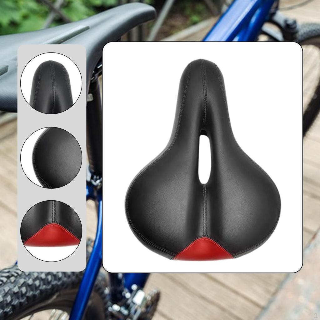 Bicycle Saddle PU Leather Sponge Cycling Seat Comfortable Bike for
