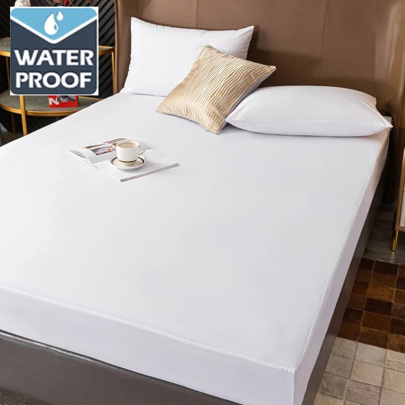 8 Colors, 9 Sizes Waterproof Bedsheet Comfortable Fitted Sheets for All Seasons Perfect for King Beds Soft Bedding Smooth Texture Mattress Protector