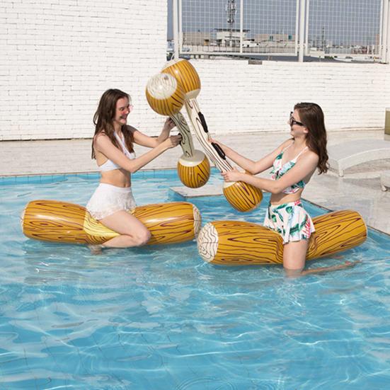 4 Pcs Floating Row Flexible Inflatable PVC Swimming Playing Floating Bar for Pool