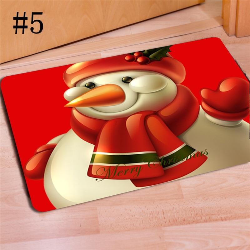 New Non-Slip Bedroom Rug Doormat Kitchen Bathroom Carpet Home Living Room Merry Christmas Carpet