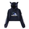 Streetwear Women Sexy Astro Bot Print Cropped Sweatshirts Oversize Loose Pullovers Spring Korean Casual Tops