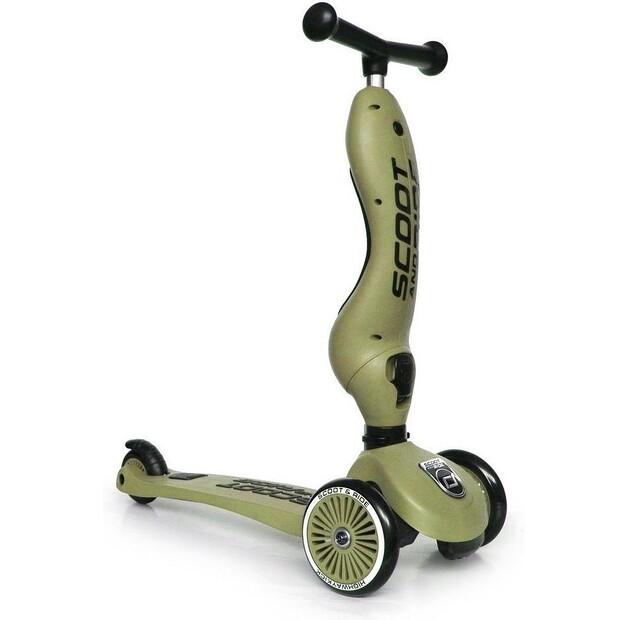 2-in-1 Scooter-Balance Bike Scoot & Ride Highwaykick 1 Olive