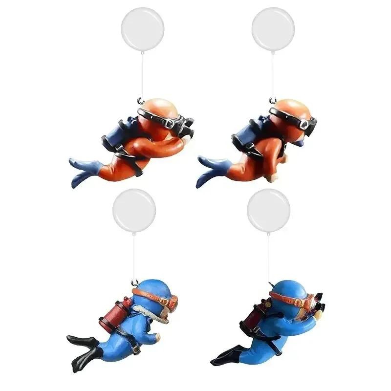 Popular Fish Tank Ornaments Diver Landscaping Decorations Aquarium Gifts PVC Floating Fish Tank Landscaping Aquarium Accessories