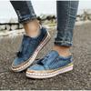 Neue Fransenschuhe Damen Sommer flacher Ausschnitt Schuhe Einzelne Schuhe Sommersport schuhe
