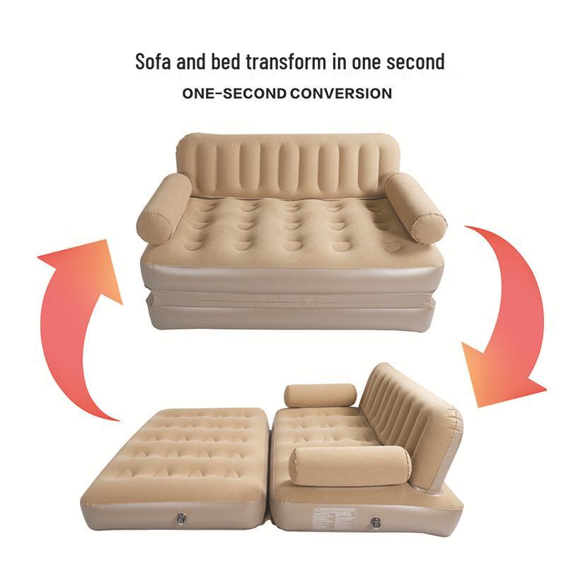 ZISIZ Inflatable Sofa Bed with Elevated Backrest