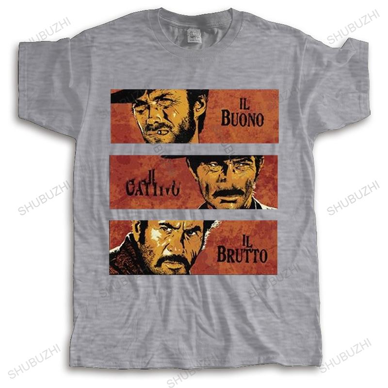 Vintage The Good The Bad And The Ugly T Shirt Unisex Short Sleeve Pure Cotton Tee Print Il Buono Brutto Cattivo Tshirts Tv Tshirt