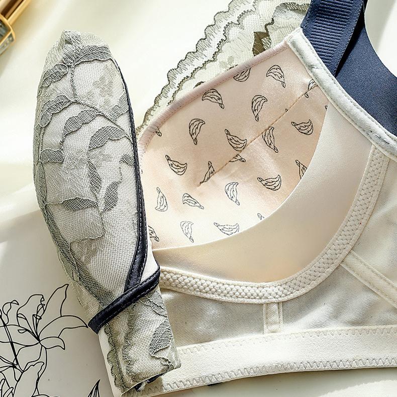 Thin Push Up Bra for Women Without Steel Rims Gathered Bra for Anti Sagging Oversized Bra