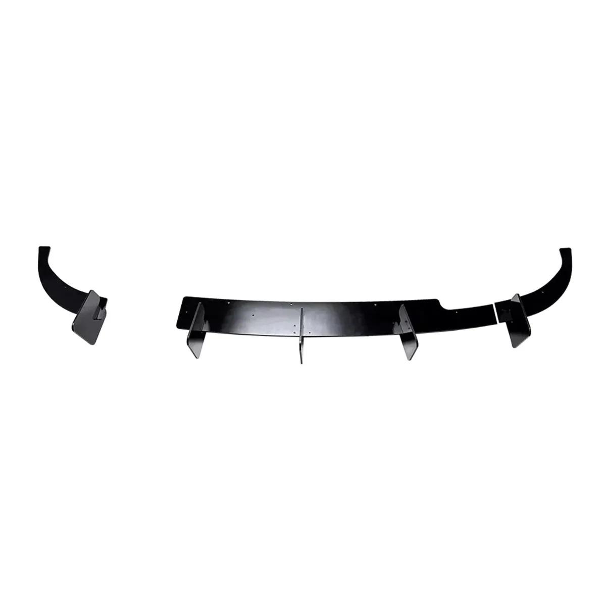 Car Rear Diffuser Lip & Rear Side Splitters For VW Tiguan MK2 2021 2022 2023 Rear Bumper Lip Diffuser Spoiler Splitter чёрный