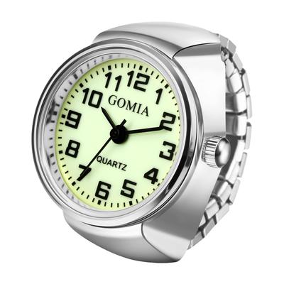Simple and Stylish Analog Ring Watch: Stainless Steel, One Size Fits Most, Quartz Movement, Fashion Accessory - Perfect Gift for Birthdays,