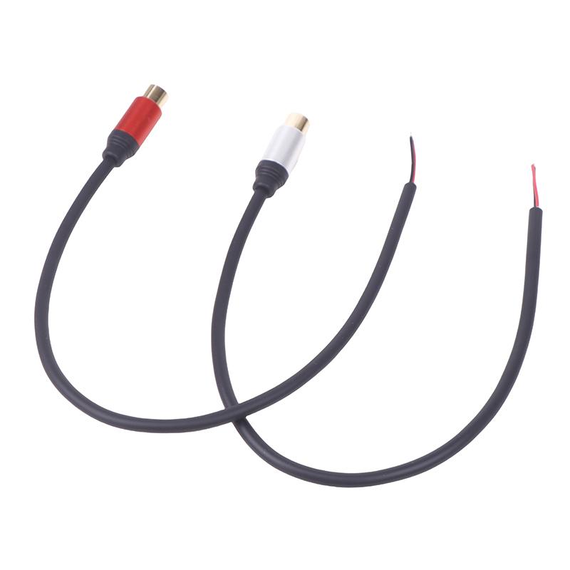 Speaker Wire Rca Female Plug Adapter Connector To Bare Wire Open End Audio Cable For Amplifier Audio Video Receiver Speakers