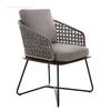 Outdoor Rattan & Bolo Wood Lounge Chair