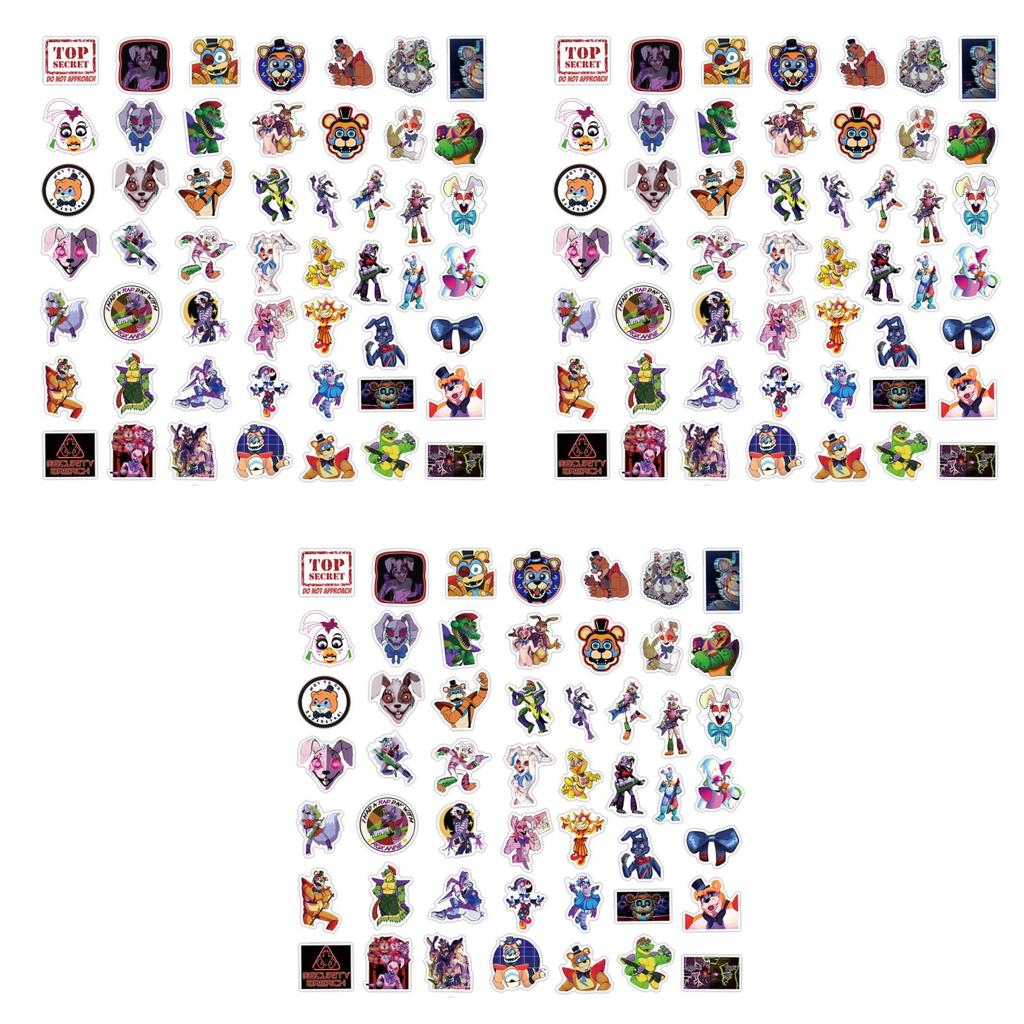 Terrifyingly Awesome Fnaf Security Breach Horror Game Stickers Set 50pcs