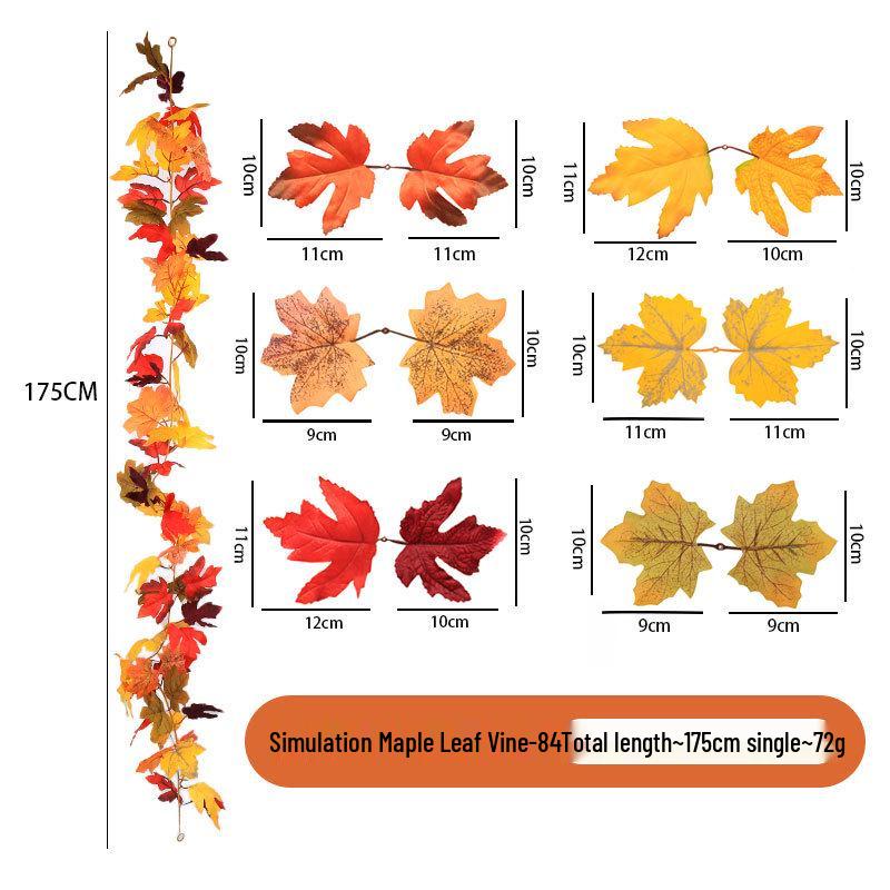 Autumn Maple Leaf Vine for Thanksgiving, Halloween & Christmas Decor