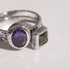 Brilliance Amethyst + Peridot Set Ring