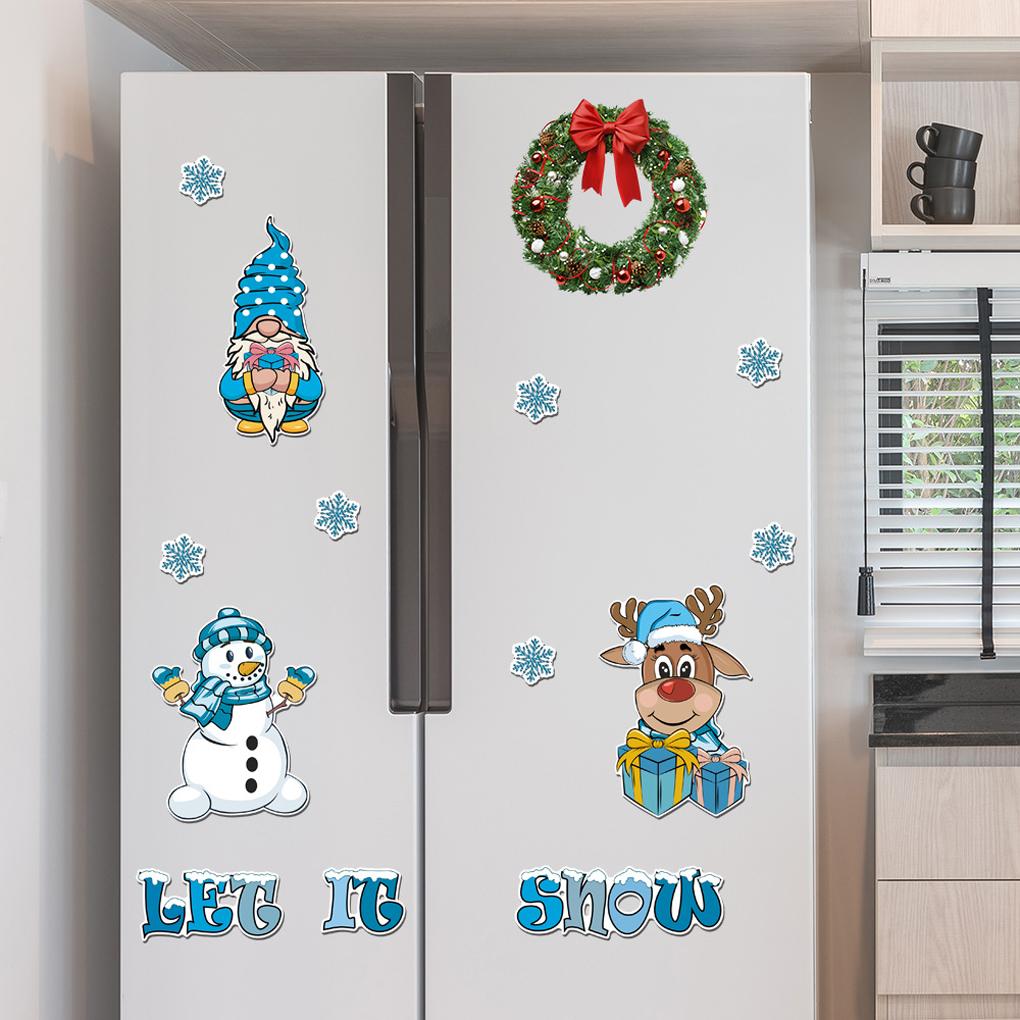 Fridge Metal Door Magnets For Christmas Tree Decoration Magnetic Garage Door Stickers Holiday