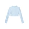 Jordan Crop Tops Women's Ice Blue Polo Collar Moderate DV1401-411