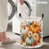Collapsible Laundry Basket Large Round Waterproof Fabric Hamper Dirty Clothes Storage Bin Toy Organizer with Handles