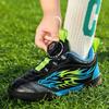 2024 Children's Fashion Knob Lightweight Student and Youth Football Shoes, Leather Bright Sports Shoes 31-40