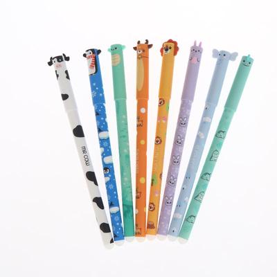 8 Stück Cartoon-Tier Radierbare Gel-Stifte 0,5 mm Bunte Tinte Kugelschreiber Glattes Schreiben Für Büro Schulbedarf Schreibwaren