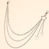 Hip Hop Star Pentagram Multilayer Metal Belt Chain For Street Dance Style