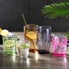 Colored Acrylic Water Cup: Transparent, Heat-Resistant, Drop-Resistant—Perfect for Mouthwash, Juice, Tea, or Beer.