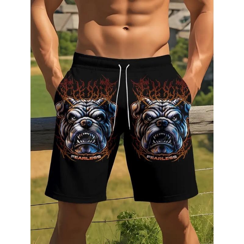 Pantalones Cortos Casuales de Playa para Hombre Estampado de Llama Azul 3D Secado Rápido Cintura con Cordón