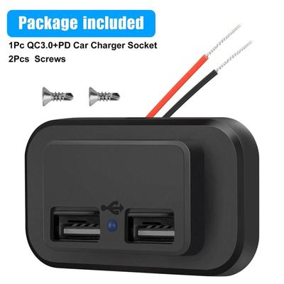 Doppel-USB-Autoladegerbuchse USB-Ladegerät-Adapter 4,8A 3,1A 12V/24V Auto-USB-Splitter-Steckdose Netzteil für Wohnmobil LKW Boot Wohnmobil