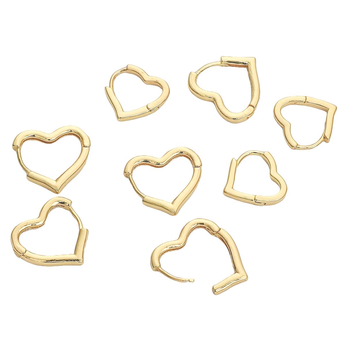 

Медная пряжка для ушей в форме сердца для изготовления ювелирных изделий своими руками, аксессуары для рукоделия