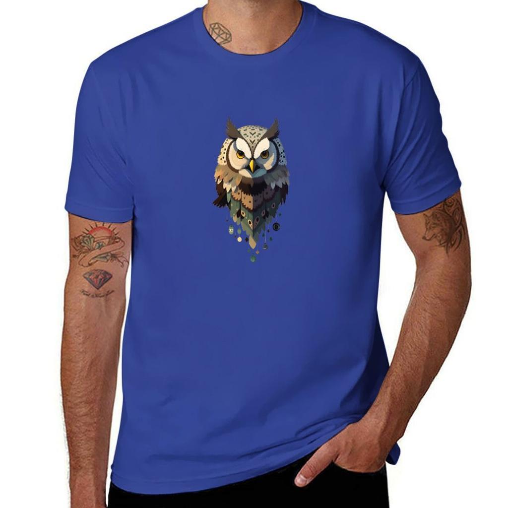 Mystical Owl Tshirt heavyweights cute clothes mens t shirt