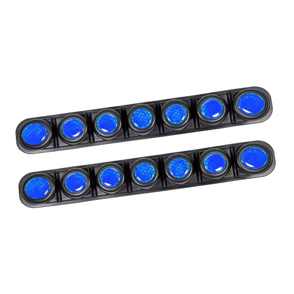 2pcs Protective Anti-Scratch Bumper Reflector Strips Reflective Car Decal  Bumper Protection синий