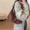 Large Capacity Hobo Bag Solid Color Tote Bag Simple Suede Shoulder Bag  Autumn and Winter