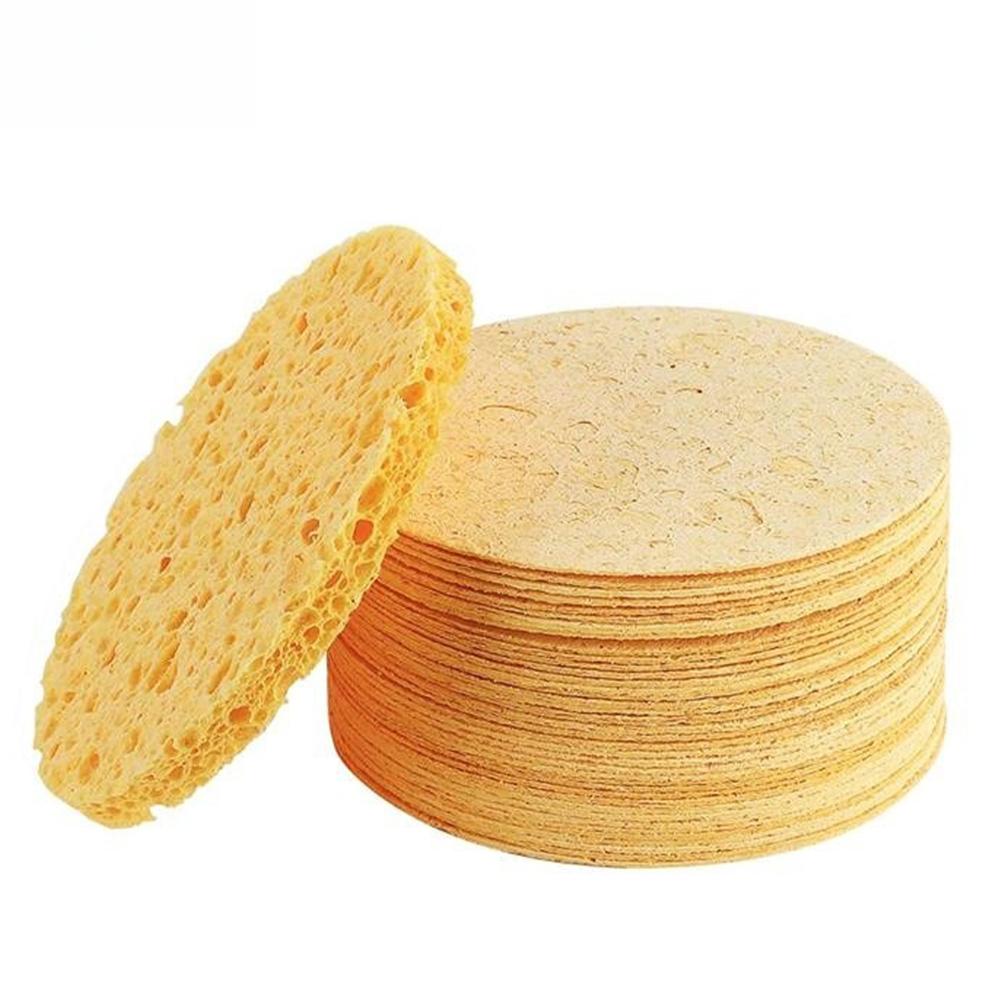 

10 шт. Куркума отшелушивающее очищающее средство для лица спрессованная губка из натуральной древесной целлюлозы целлюлозная губка целлюлозная губка для тела