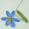Gehäkelte Tulpe mit Stiel Blatt Handgefertigt Strickblume Ornament Garn Florale Dekoration Muttertag Geburtstag Weihnachtsgeschenk