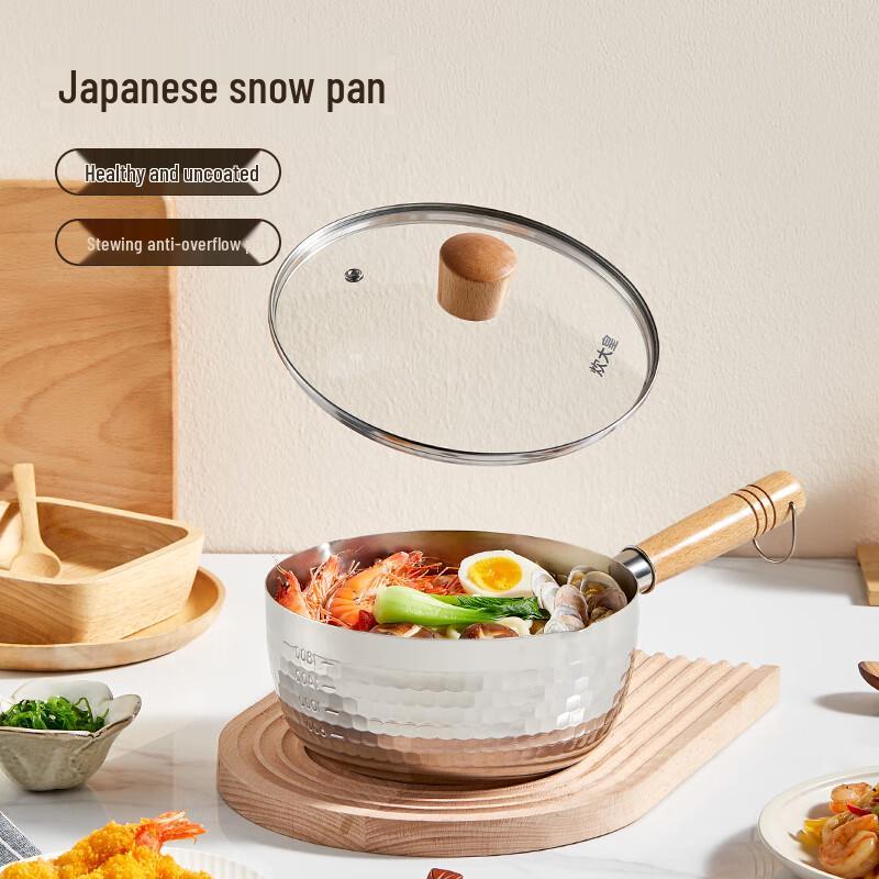 COOKER KING 20 см Японский ковш Юкихира из нержавеющей стали с крышкой
