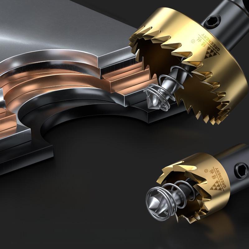 Green Forest High-Speed Steel Hole Opener Drill Bit for Metal and Stainless Steel.