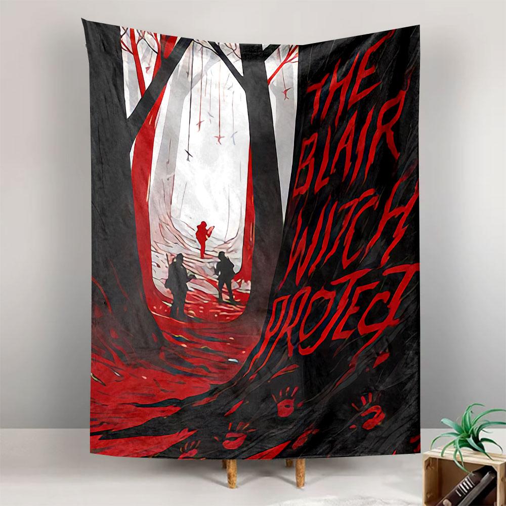 The Blair Witch Project Movie Tapestry Wall Hanging, Found Footage Horror Art, Spooky Wall Decor for Bedroom Living Room Dorm