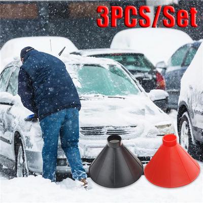 2 Pcs Ice Scraper Scrape Round Magic Cone Shaped Ice Scraper Snow Shovel Tool for Car Windshield Windscreen Upgrade Blue,Green