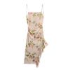Spring 2025 Women's European & American Style Layered Slimming Printed Dress