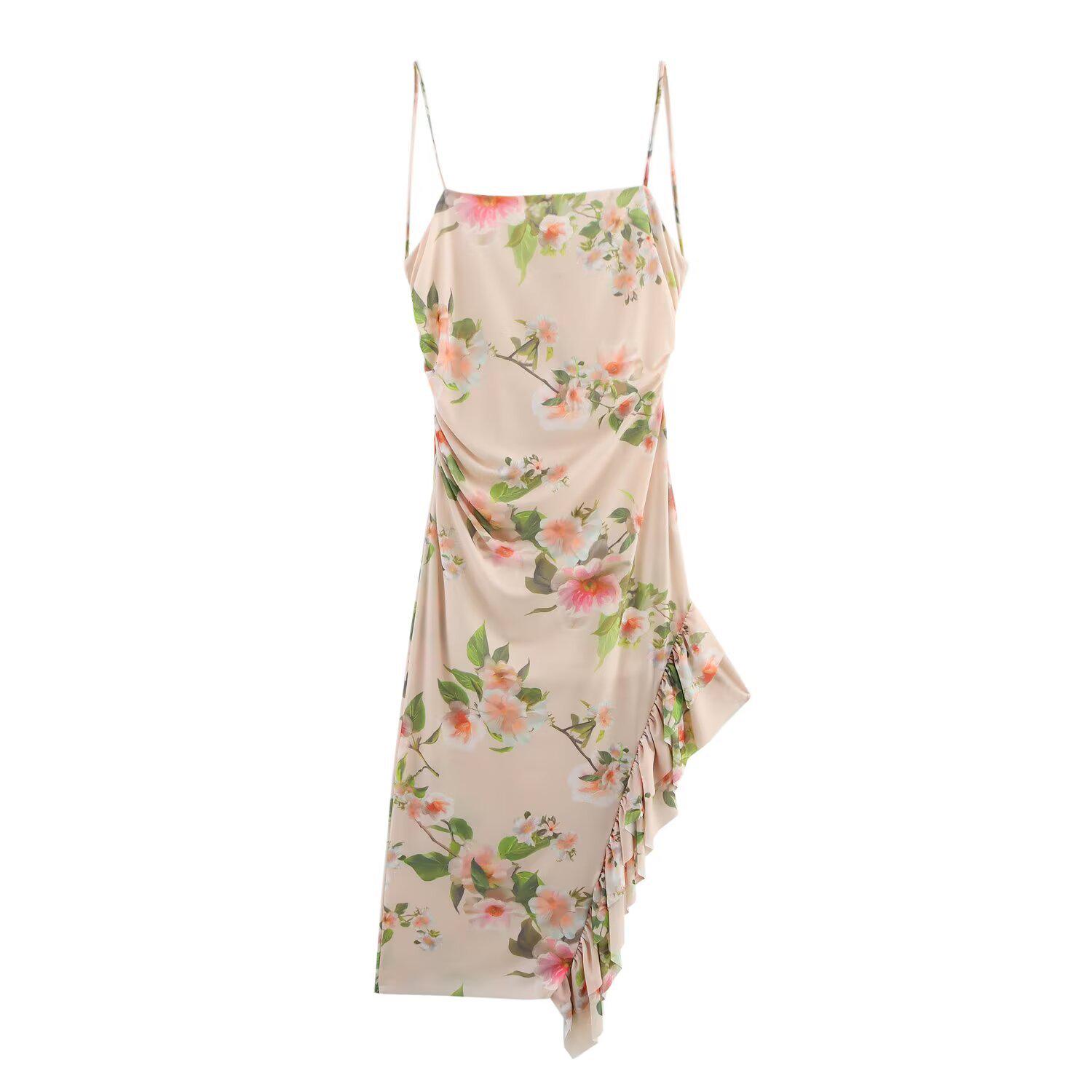 

2025 Spring/Summer Women s Asymmetrical Backless Slim Cami Dress Small