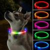 LED Dog Collar USB Rechargeable Glowing Pet Dog Collar for Night Safety Fashion Light Up Collar for Small Medium Large Dogs