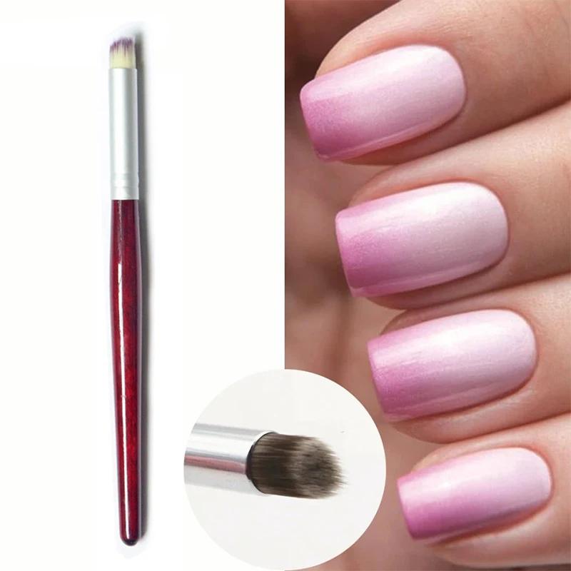

1 Pc Gradient Drawing Painting Brush For Nail UV Gel Painting Drawing Manicure Pen DIY Accesoires Pigment Gradient Brush Tools красный