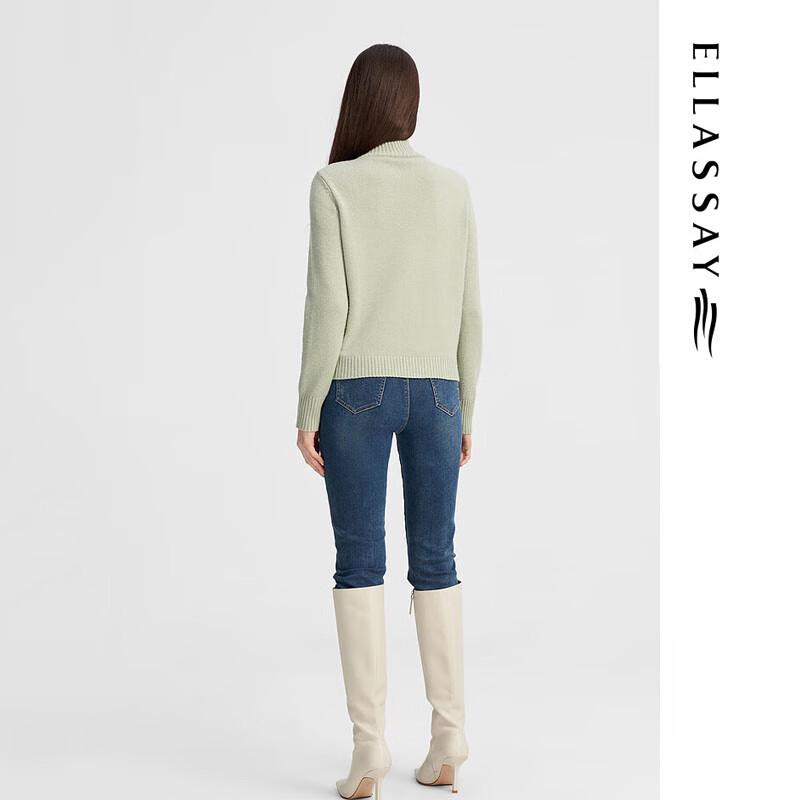 ELLASSAY Women's Knit Stand Collar Down Jacket