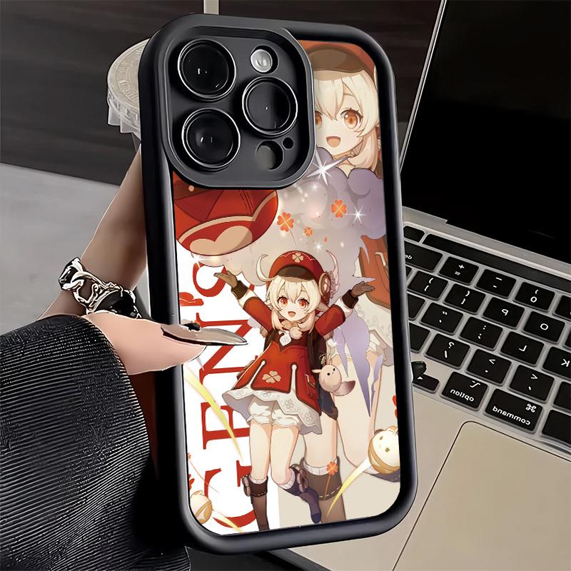 Phone Case for iPhone 17 Air 16E 15 16 Pro Max Genshin Impact Anime Cover 14 Plus 13 12 Mini Soft Shell Silicone Fundas