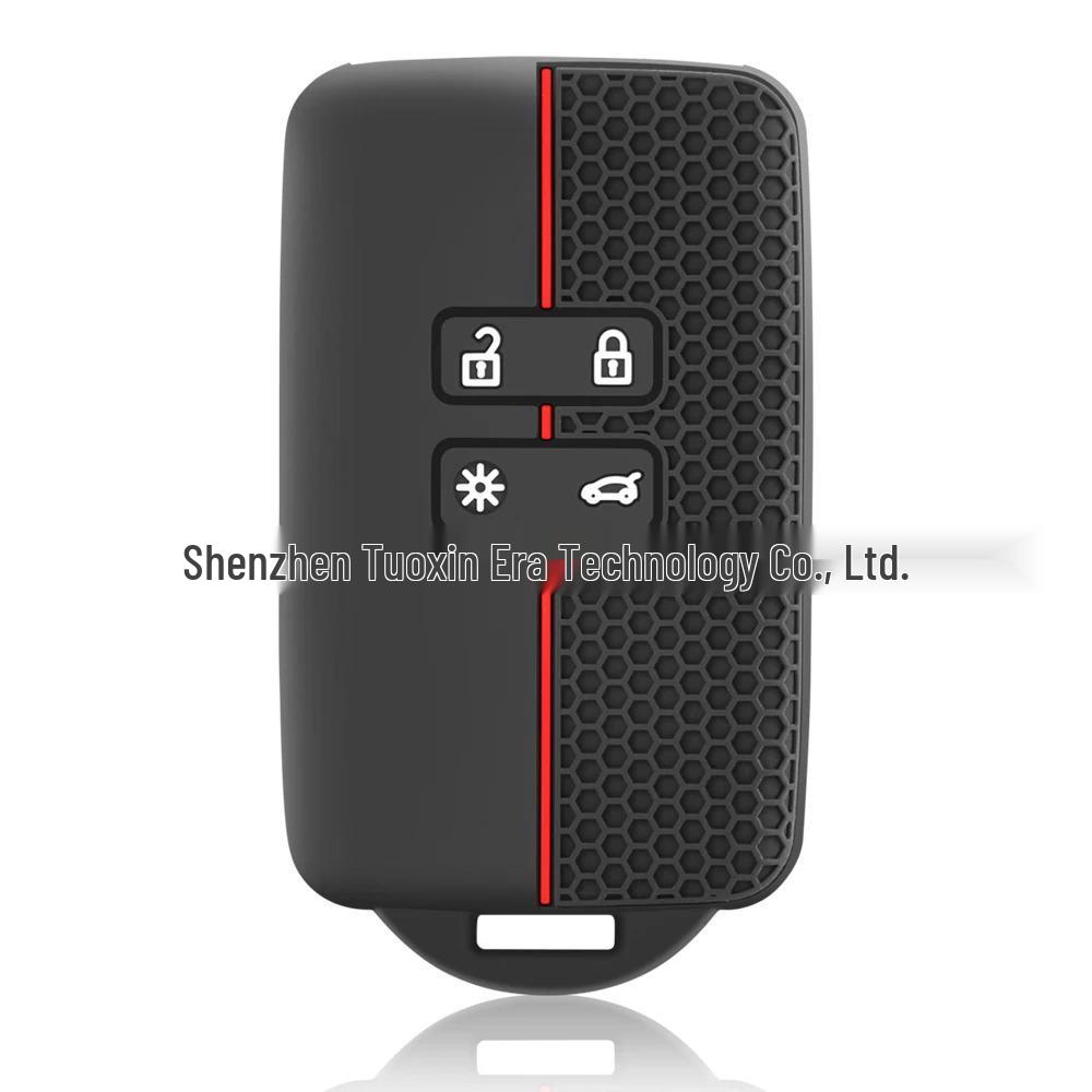 2017 Renault Koleos Kadjar Key Case: Silicone Smart Card Holder with Anti-drop Honeycomb Texture
