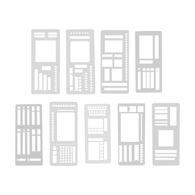 9 Pieces Journal Stencil DIY Drawing Templates Versatile Crafting Tool Planner Tracker Template for Letters Diary Planning